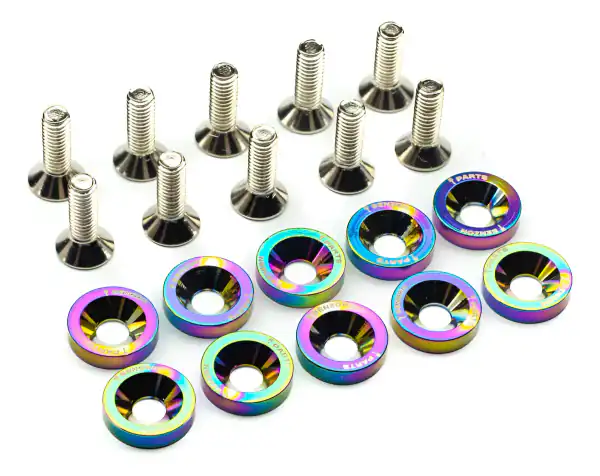 Arandelas anodizadas tornasol x10